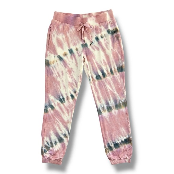 Young Fabulous & Broke Pants - YOUNG FABULOUS & BROKE Juliette Joggers in Pink & White Tie-Dye Size M (GUC)